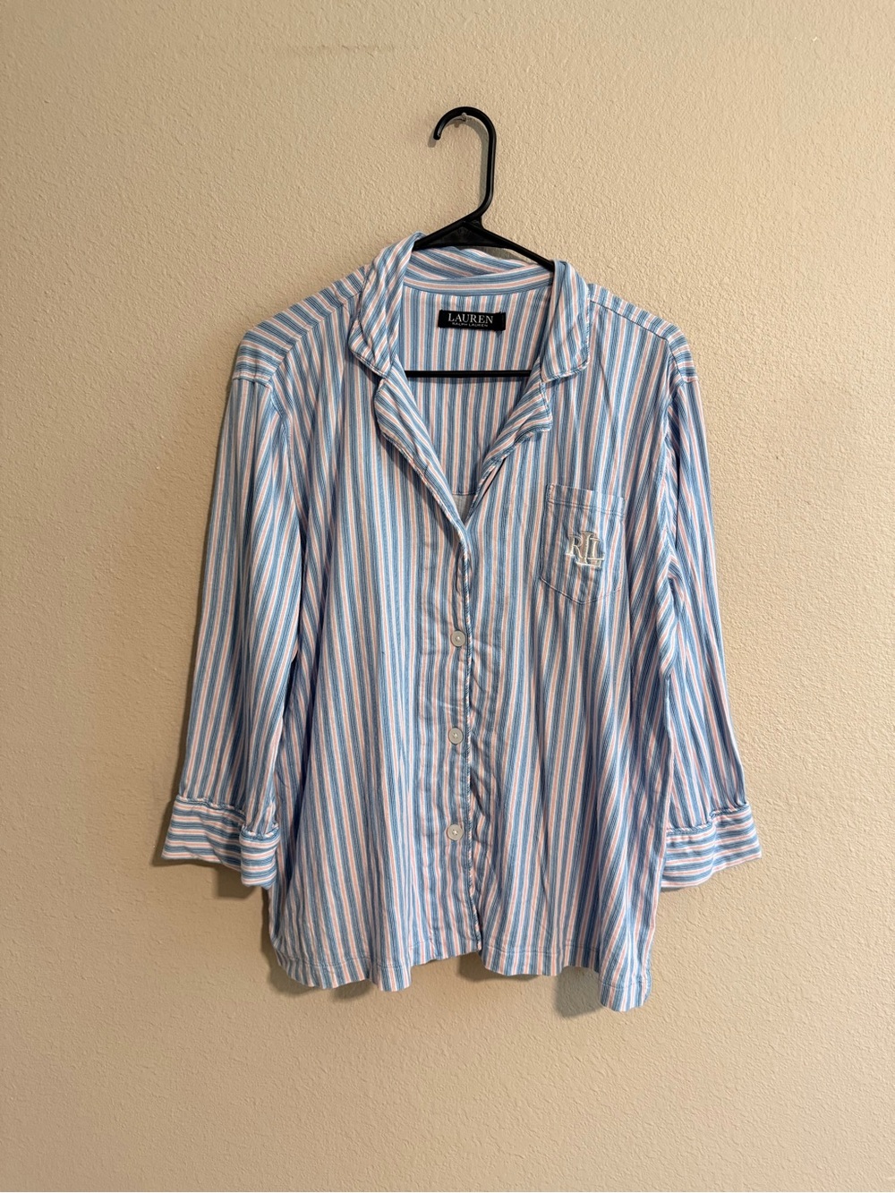 Lauren Ralph Lauren Embroidered Pajama Top